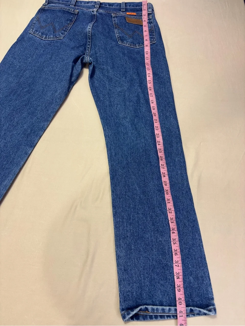 Wrangler Flame Resistant Men's Straight-Leg Blue Denim Jeans Size 33 x 30